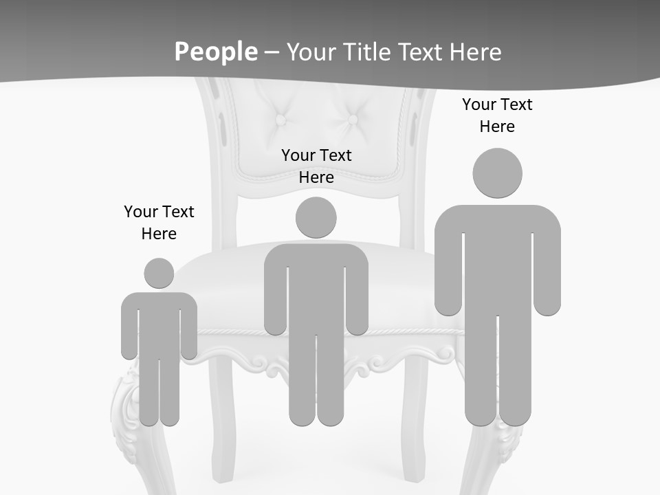 A White Chair With A Gray Background PowerPoint Template