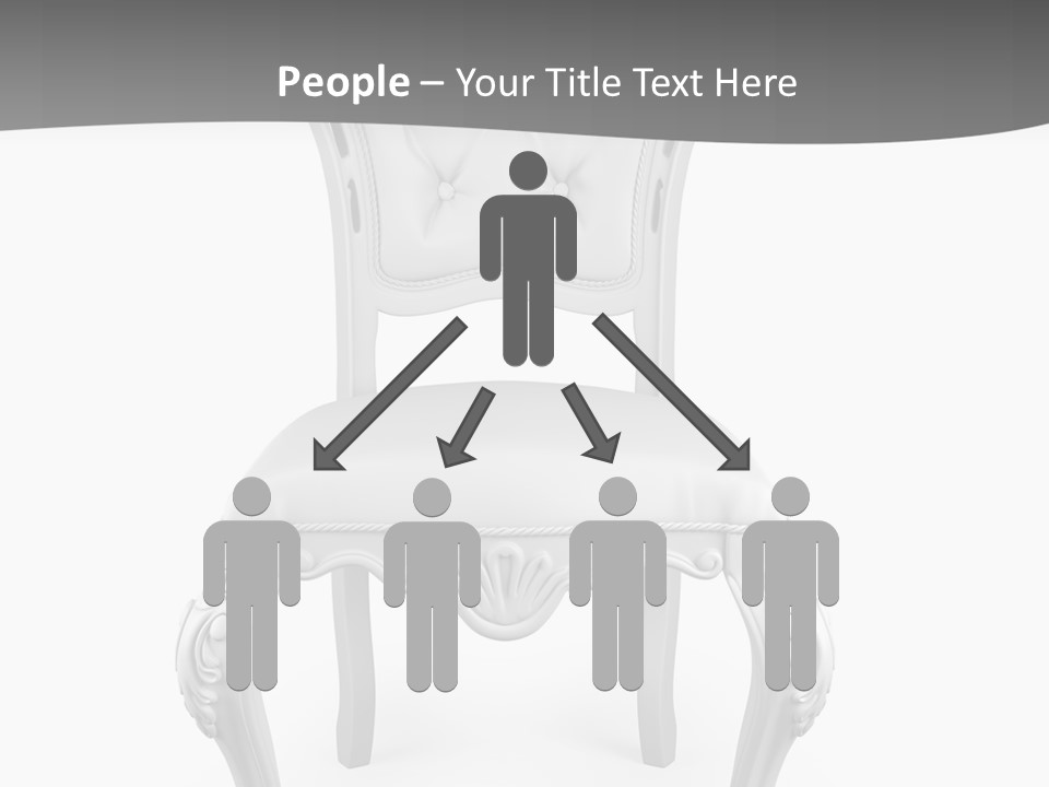 A White Chair With A Gray Background PowerPoint Template