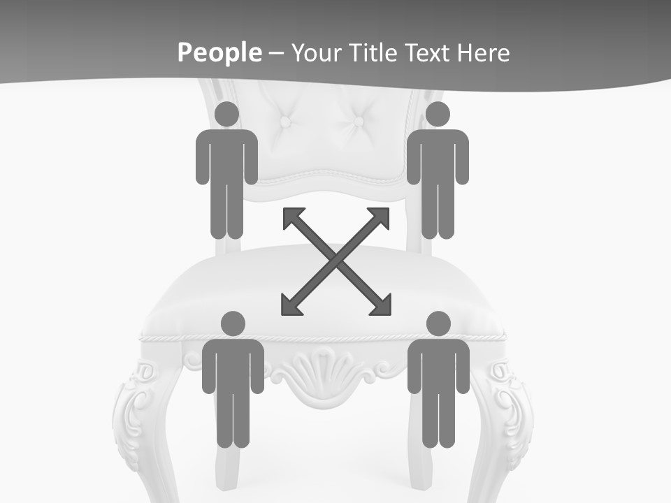 A White Chair With A Gray Background PowerPoint Template