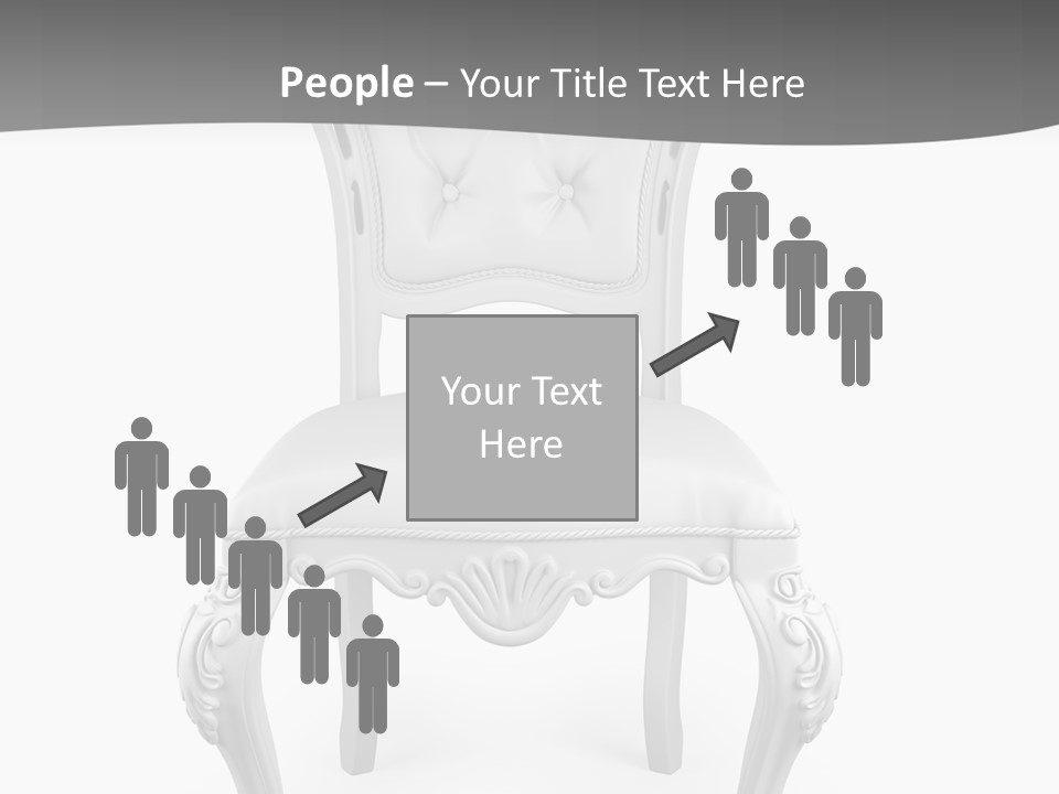 A White Chair With A Gray Background PowerPoint Template