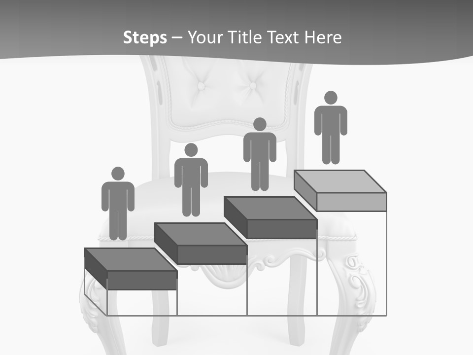 A White Chair With A Gray Background PowerPoint Template