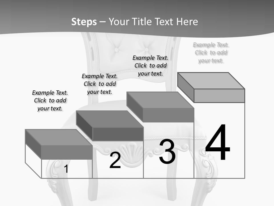 A White Chair With A Gray Background PowerPoint Template