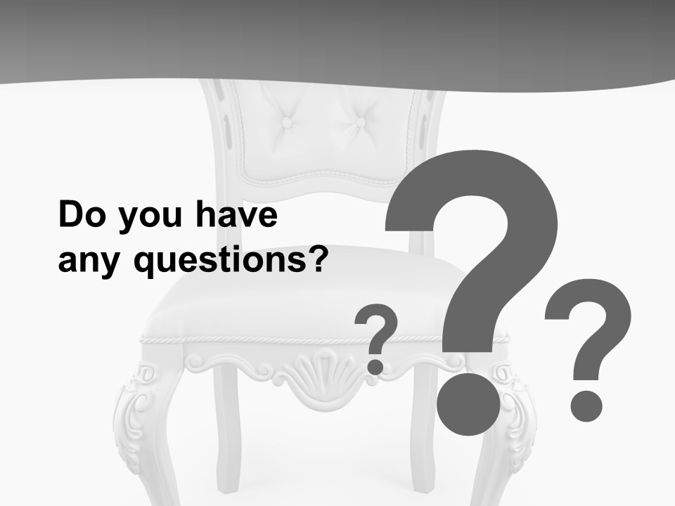 A White Chair With A Gray Background PowerPoint Template