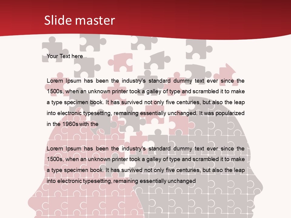 A Person With Puzzle Pieces In Their Head PowerPoint Template