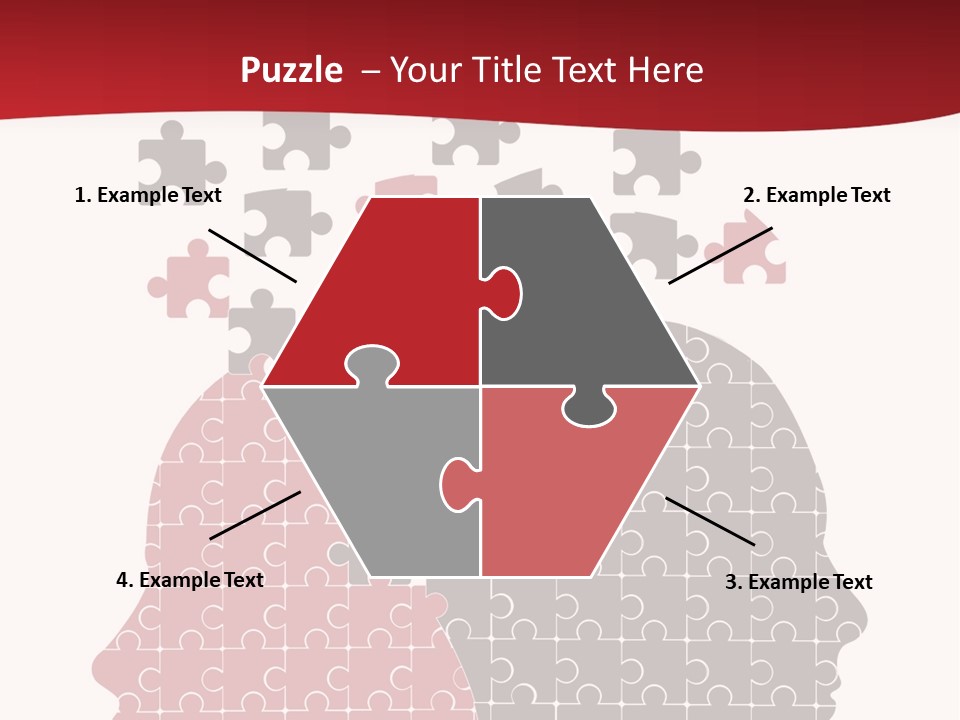 A Person With Puzzle Pieces In Their Head PowerPoint Template
