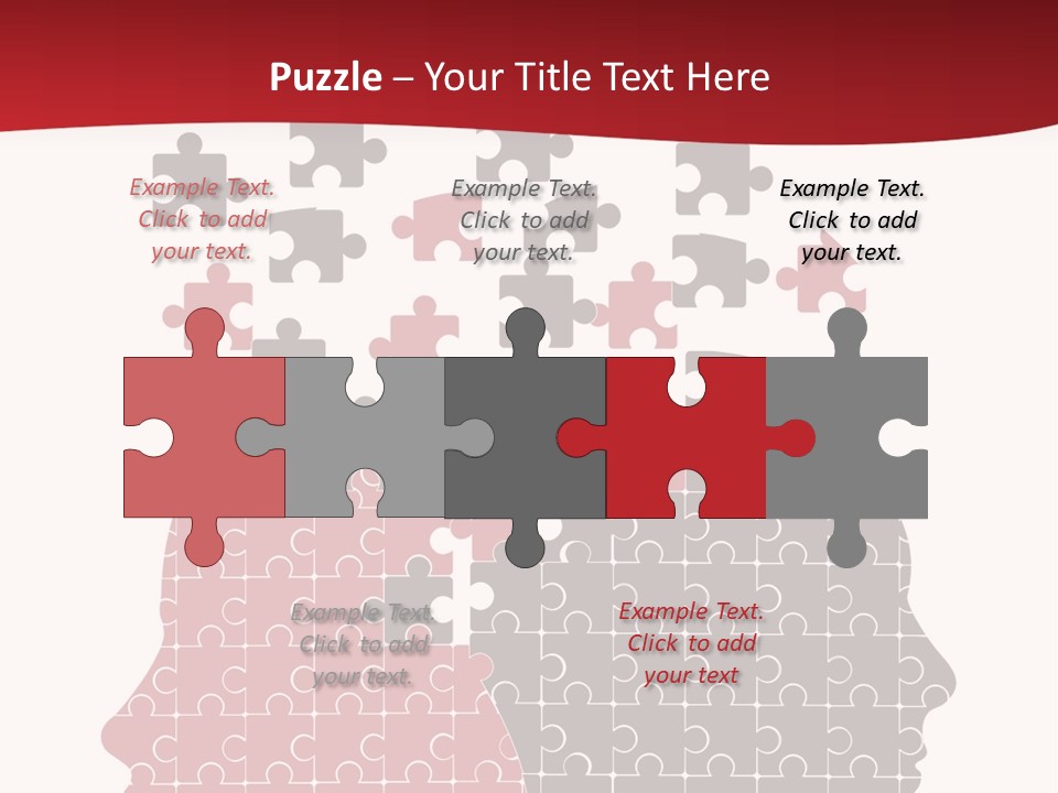 A Person With Puzzle Pieces In Their Head PowerPoint Template