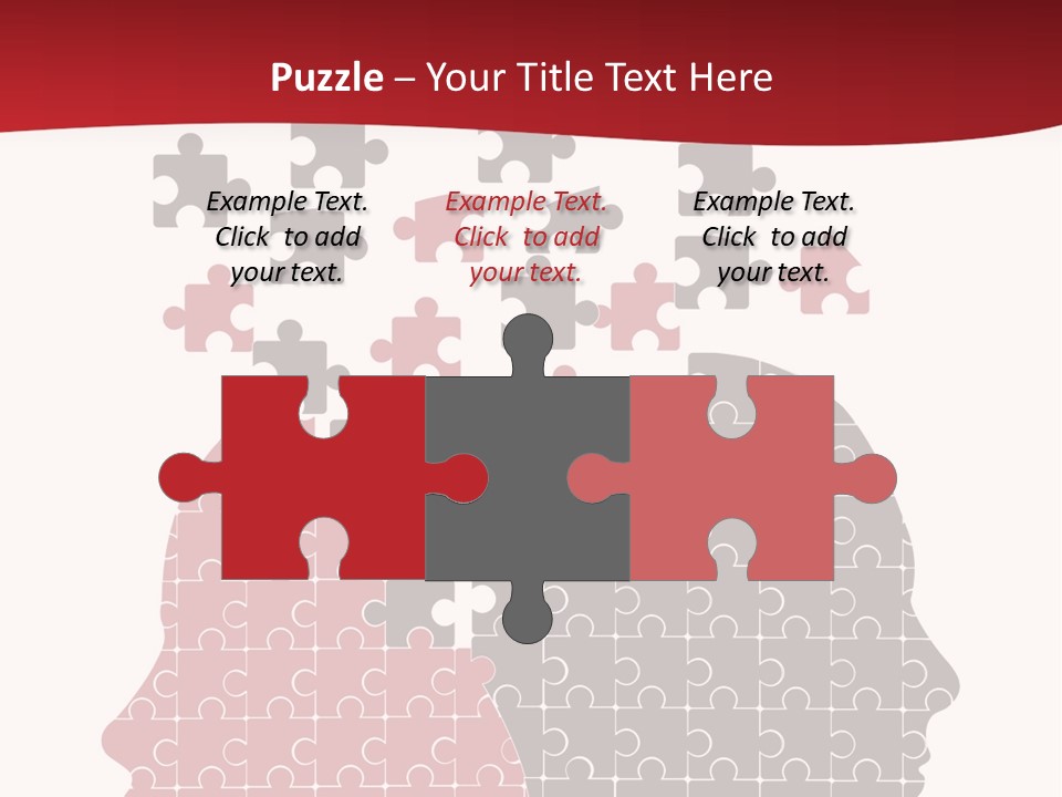 A Person With Puzzle Pieces In Their Head PowerPoint Template