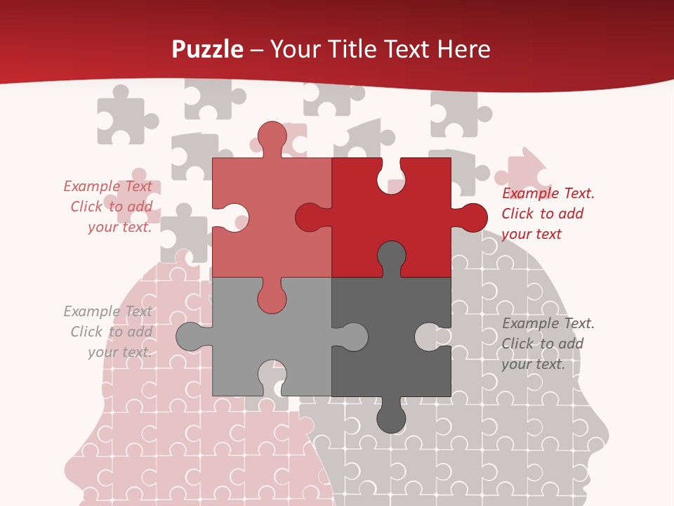 A Person With Puzzle Pieces In Their Head PowerPoint Template
