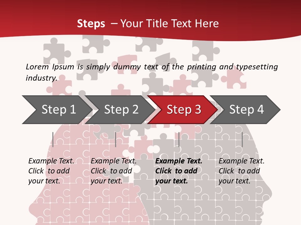 A Person With Puzzle Pieces In Their Head PowerPoint Template