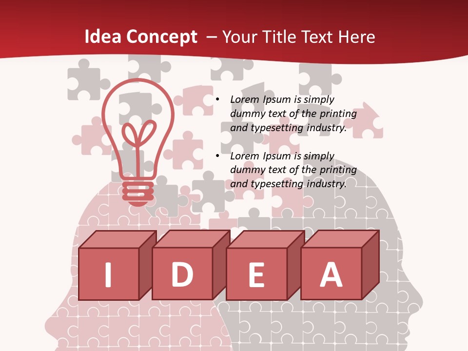 A Person With Puzzle Pieces In Their Head PowerPoint Template