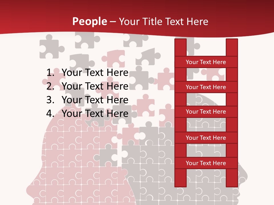 A Person With Puzzle Pieces In Their Head PowerPoint Template