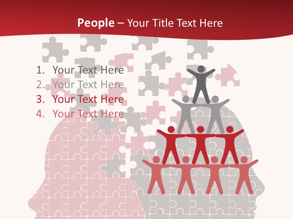A Person With Puzzle Pieces In Their Head PowerPoint Template
