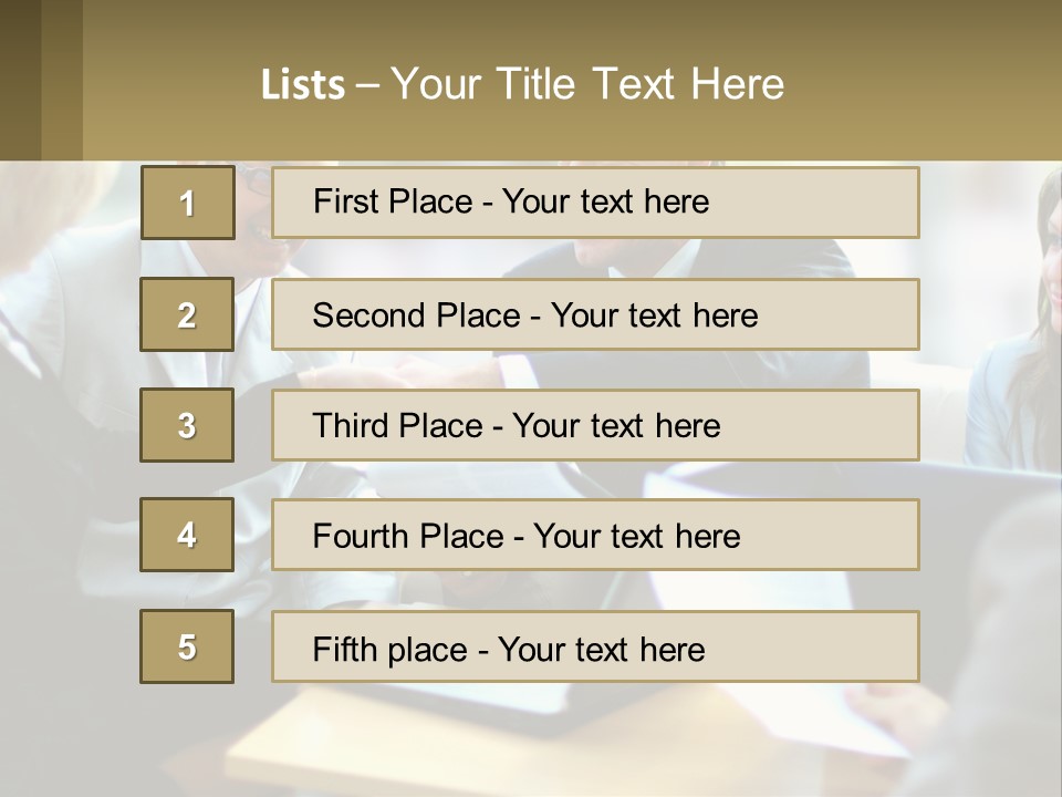 A Group Of People Sitting Around A Table Shaking Hands PowerPoint Template