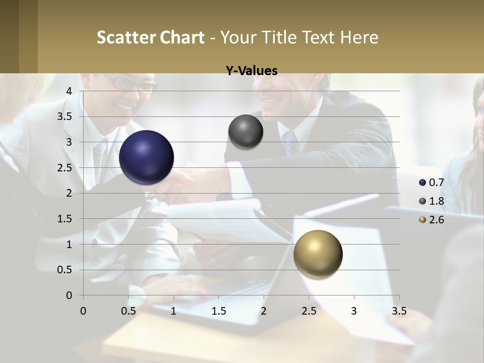A Group Of People Sitting Around A Table Shaking Hands PowerPoint Template