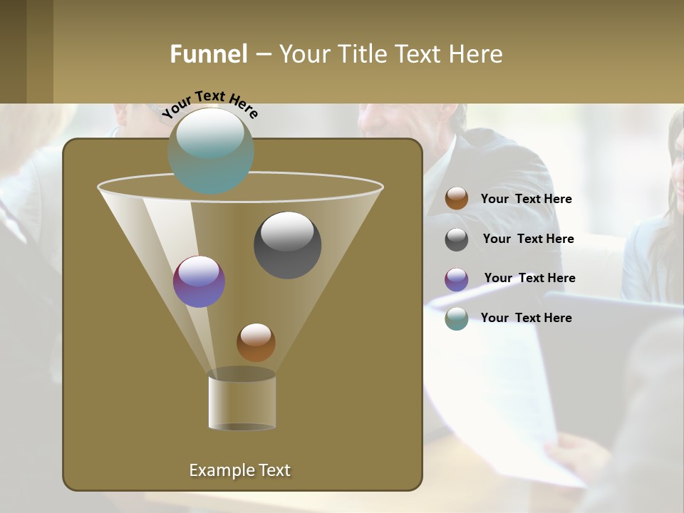 A Group Of People Sitting Around A Table Shaking Hands PowerPoint Template