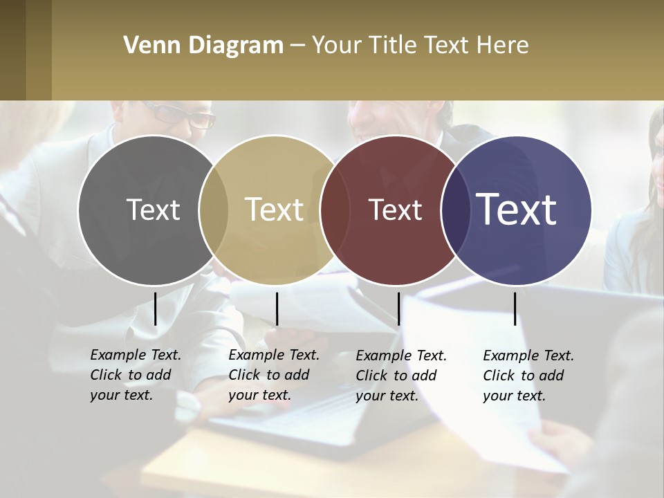 A Group Of People Sitting Around A Table Shaking Hands PowerPoint Template