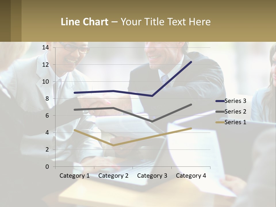 A Group Of People Sitting Around A Table Shaking Hands PowerPoint Template