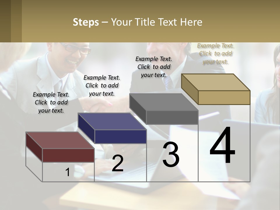 A Group Of People Sitting Around A Table Shaking Hands PowerPoint Template