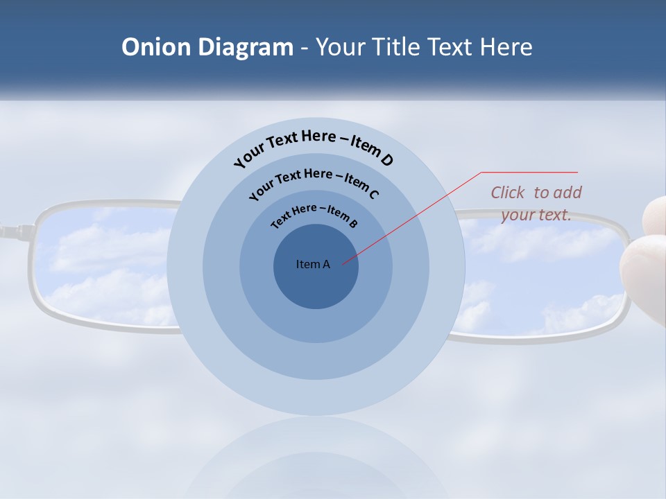 A Hand Holding A Pair Of Glasses With A Sky In The Background PowerPoint Template