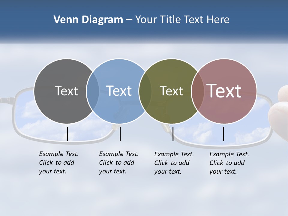 A Hand Holding A Pair Of Glasses With A Sky In The Background PowerPoint Template