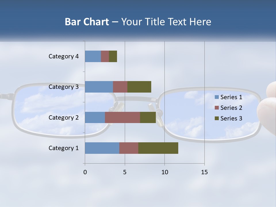 A Hand Holding A Pair Of Glasses With A Sky In The Background PowerPoint Template