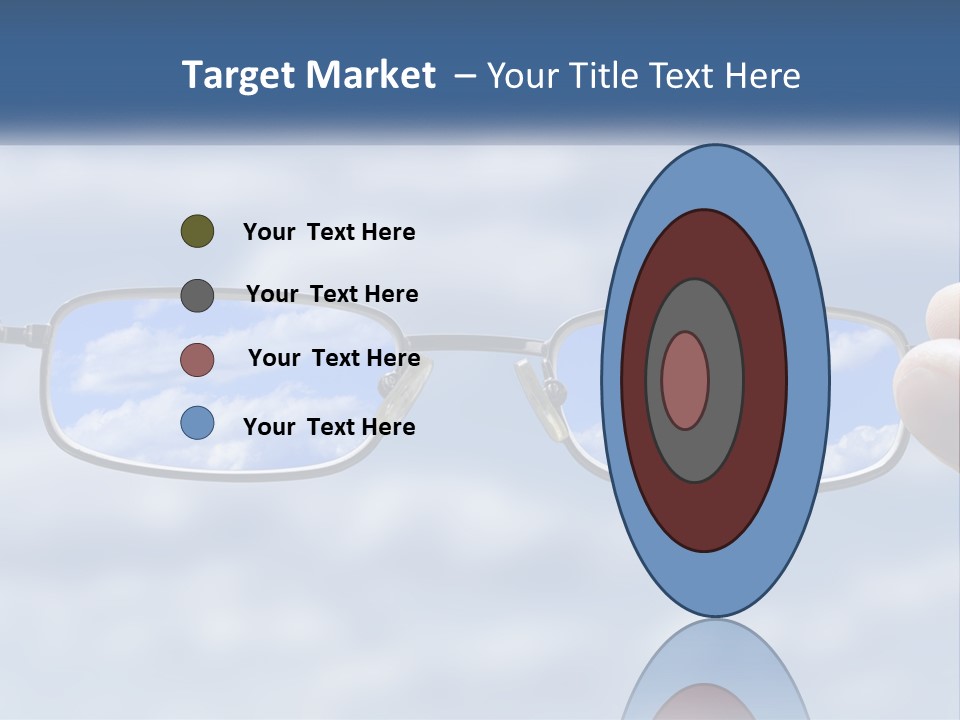 A Hand Holding A Pair Of Glasses With A Sky In The Background PowerPoint Template