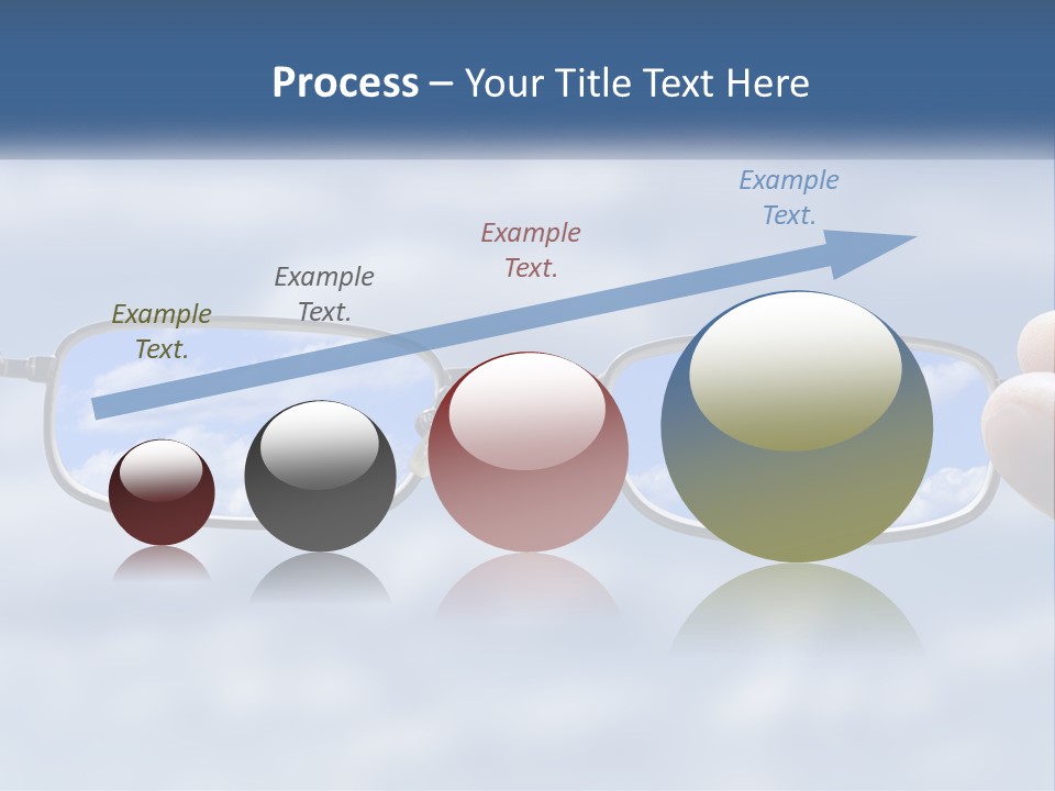 A Hand Holding A Pair Of Glasses With A Sky In The Background PowerPoint Template