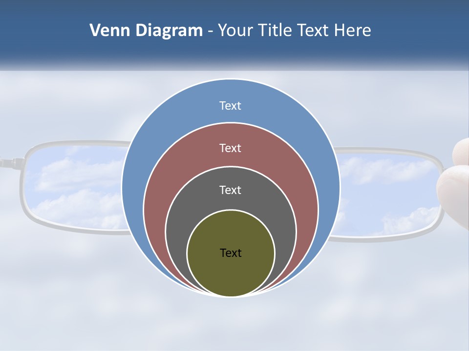 A Hand Holding A Pair Of Glasses With A Sky In The Background PowerPoint Template