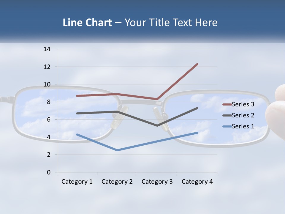 A Hand Holding A Pair Of Glasses With A Sky In The Background PowerPoint Template