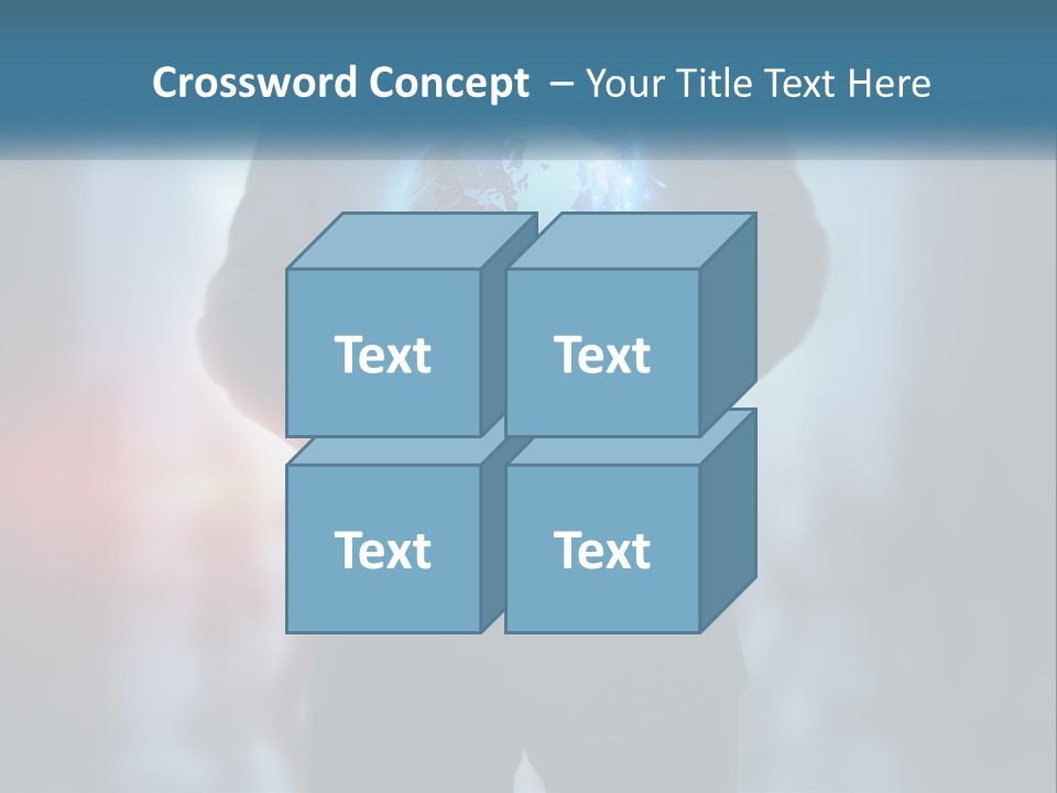 A Man In A Suit Holding A Globe In His Hands PowerPoint Template