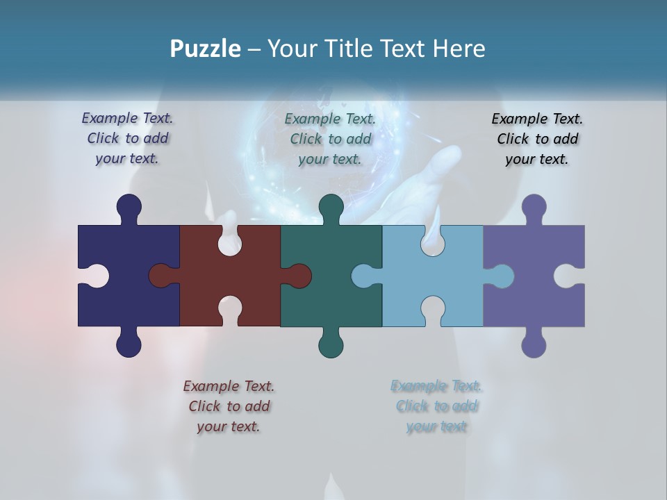 A Man In A Suit Holding A Globe In His Hands PowerPoint Template