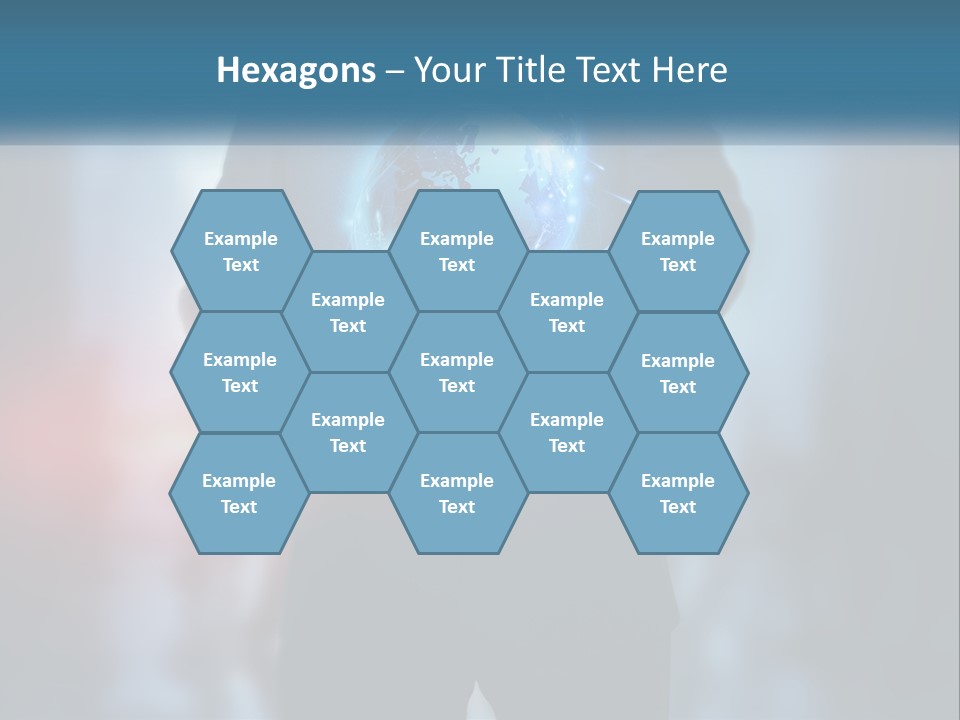 A Man In A Suit Holding A Globe In His Hands PowerPoint Template