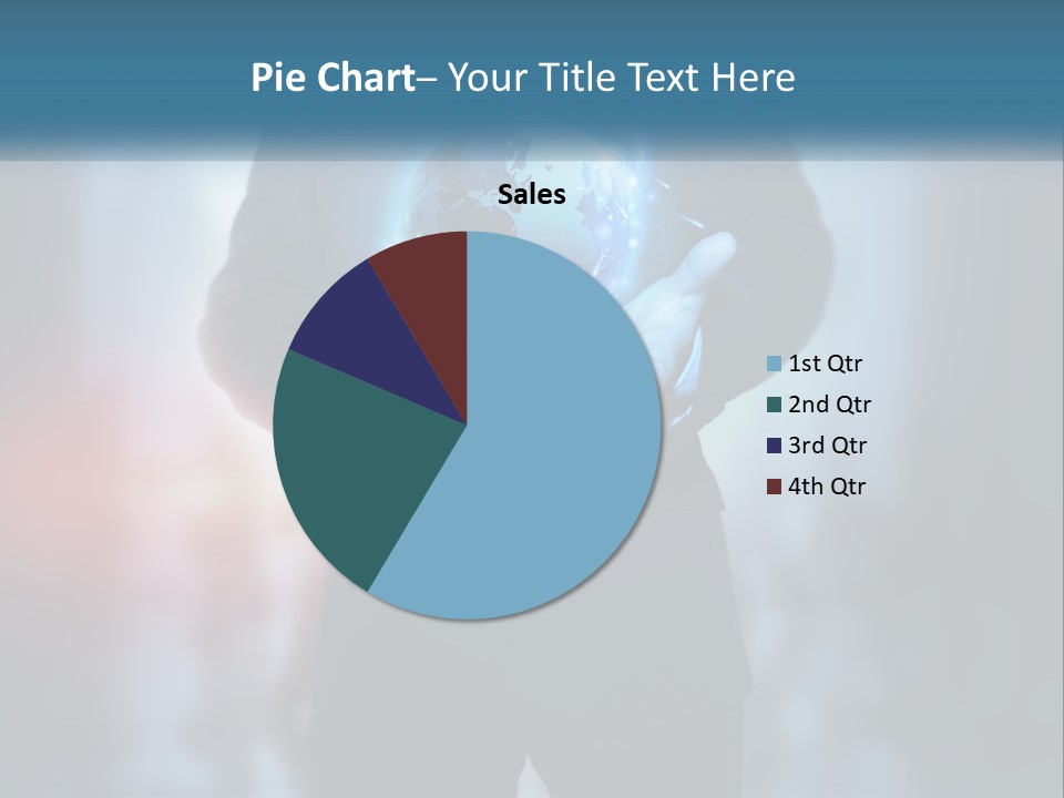 A Man In A Suit Holding A Globe In His Hands PowerPoint Template