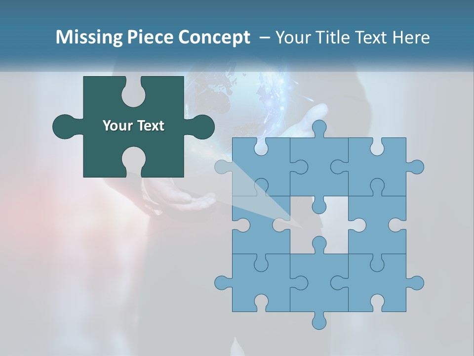 A Man In A Suit Holding A Globe In His Hands PowerPoint Template