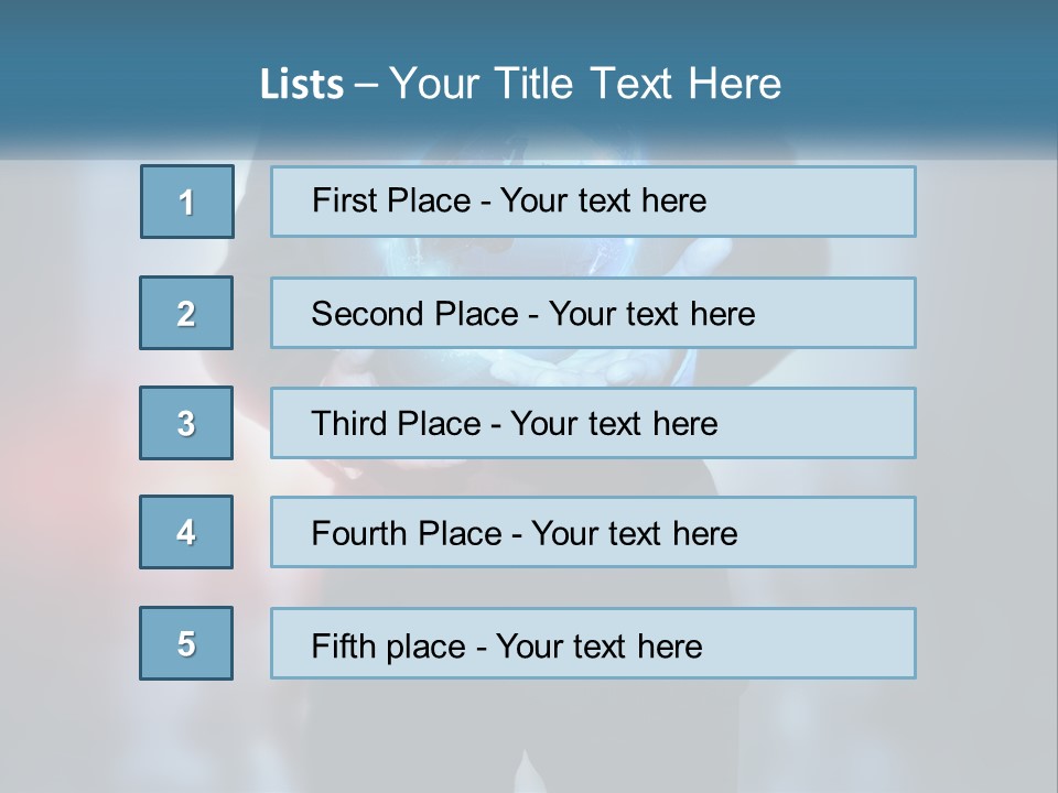 A Man In A Suit Holding A Globe In His Hands PowerPoint Template