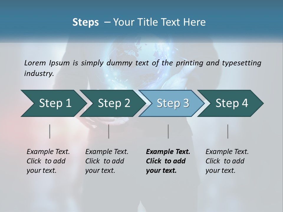 A Man In A Suit Holding A Globe In His Hands PowerPoint Template