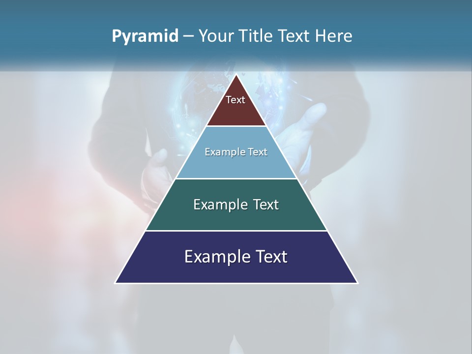 A Man In A Suit Holding A Globe In His Hands PowerPoint Template