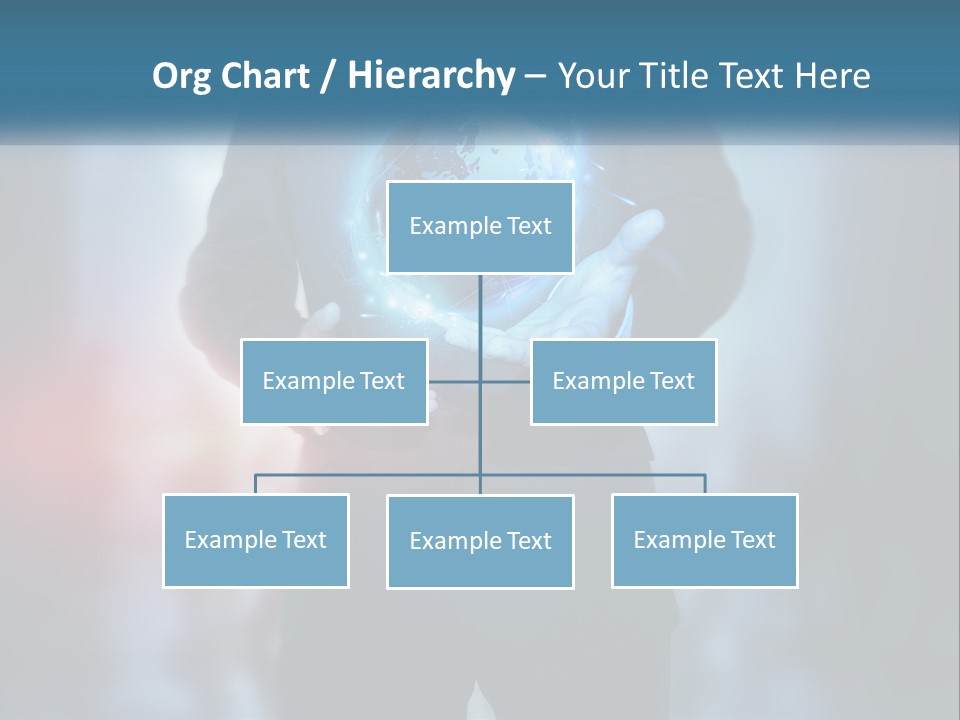 A Man In A Suit Holding A Globe In His Hands PowerPoint Template