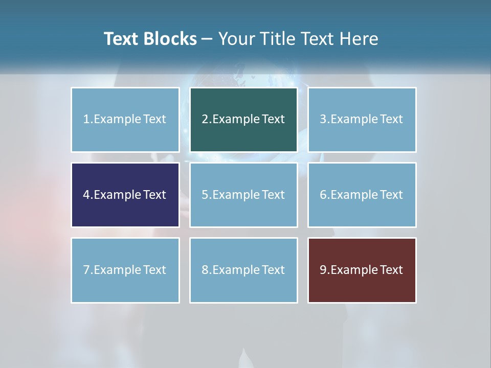 A Man In A Suit Holding A Globe In His Hands PowerPoint Template