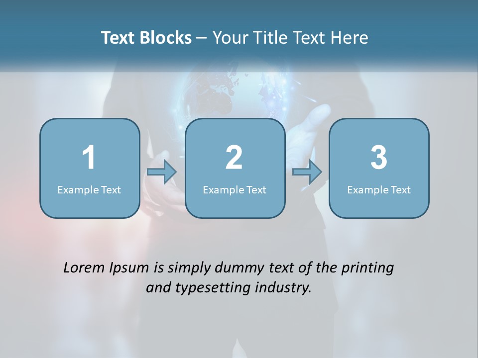 A Man In A Suit Holding A Globe In His Hands PowerPoint Template