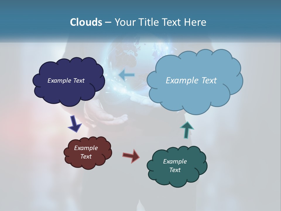 A Man In A Suit Holding A Globe In His Hands PowerPoint Template