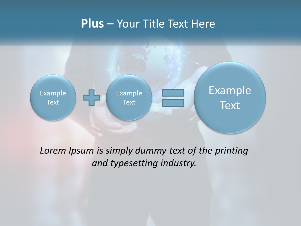 A Man In A Suit Holding A Globe In His Hands PowerPoint Template