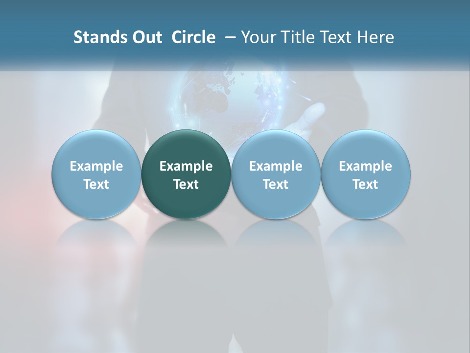 A Man In A Suit Holding A Globe In His Hands PowerPoint Template