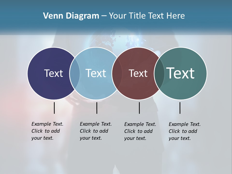 A Man In A Suit Holding A Globe In His Hands PowerPoint Template