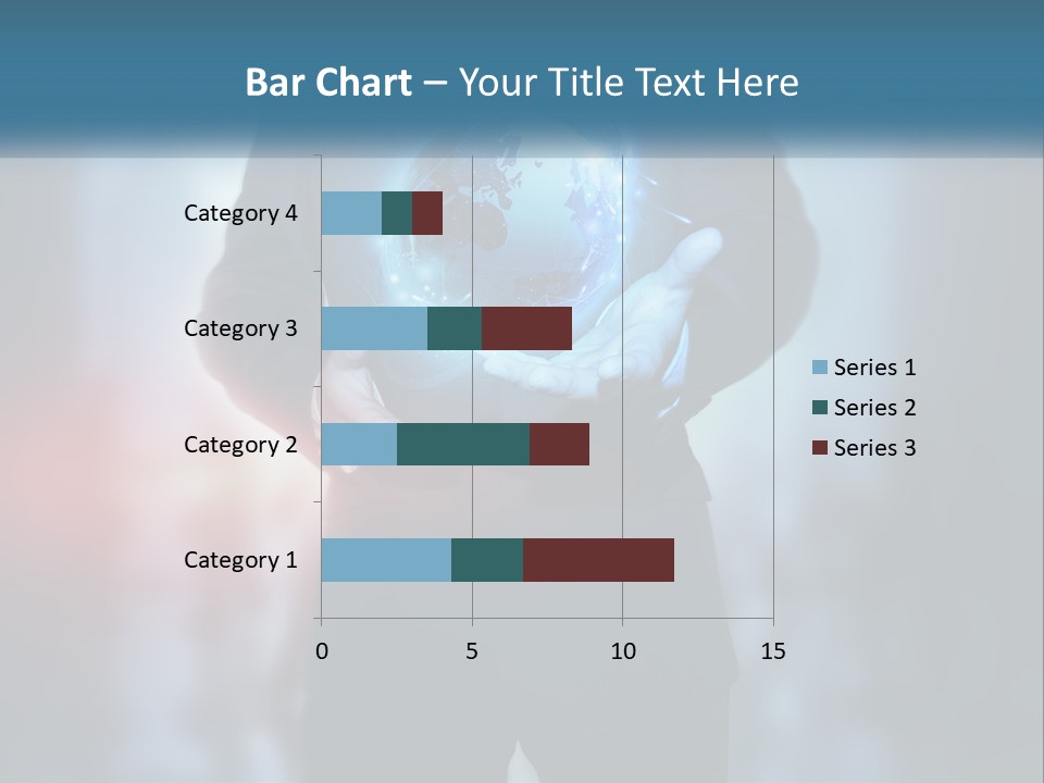 A Man In A Suit Holding A Globe In His Hands PowerPoint Template