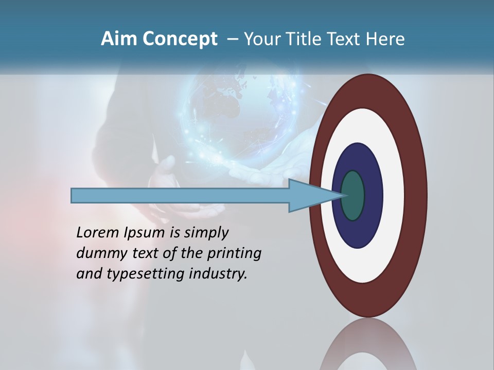 A Man In A Suit Holding A Globe In His Hands PowerPoint Template