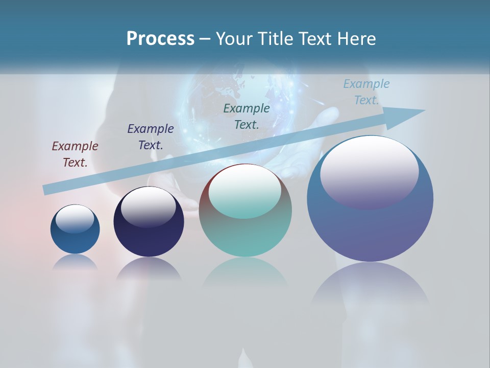 A Man In A Suit Holding A Globe In His Hands PowerPoint Template