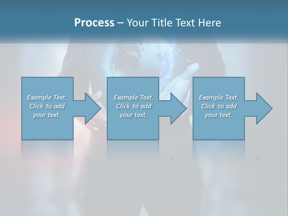 A Man In A Suit Holding A Globe In His Hands PowerPoint Template