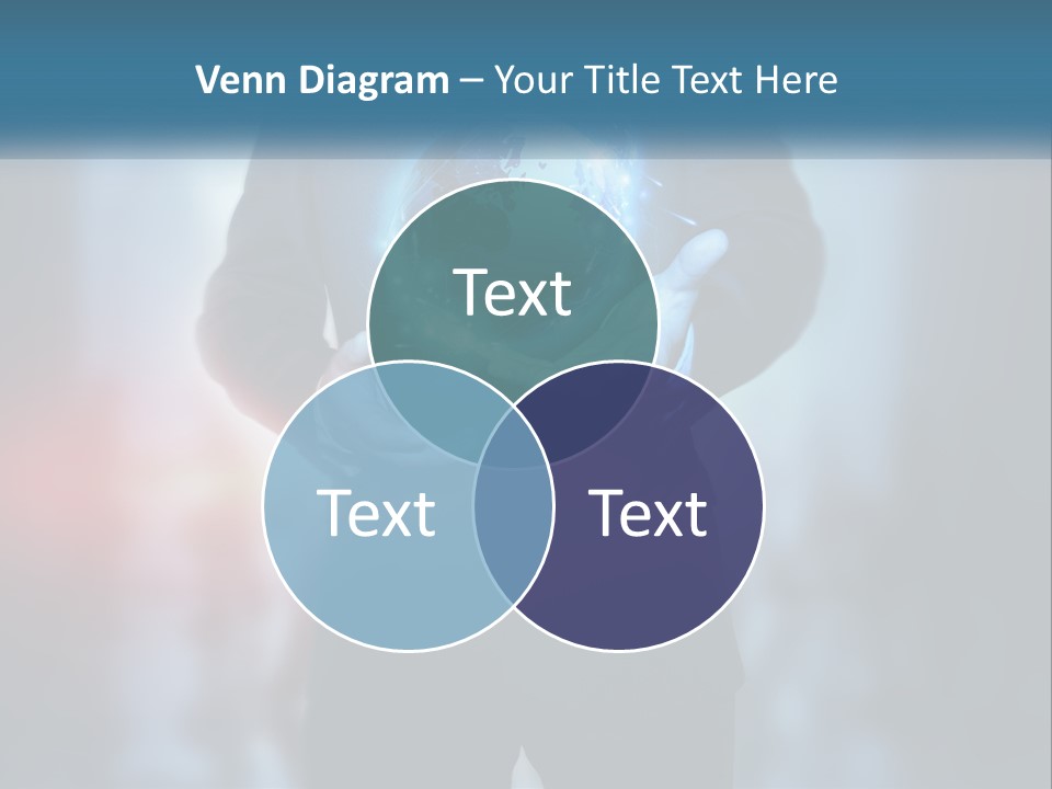 A Man In A Suit Holding A Globe In His Hands PowerPoint Template