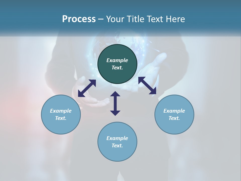 A Man In A Suit Holding A Globe In His Hands PowerPoint Template